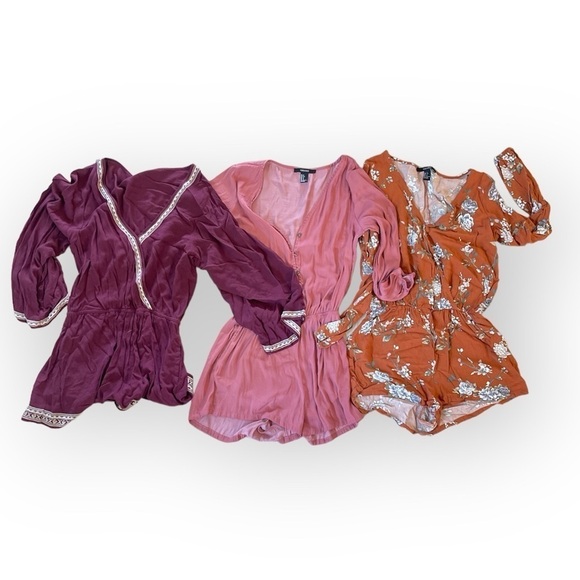 3/$20 Set of 3 Forever 21 Rompers - small - Picture 1 of 7